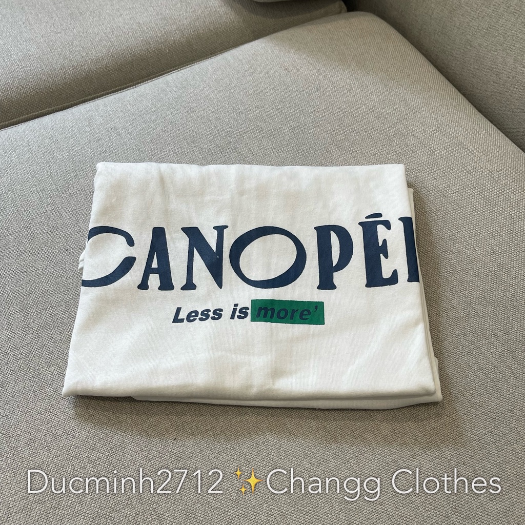 Áo Phông 3158 In Chữ Canopee Chất COTTON KHÔ  Nam Nữ Mặc Xinh