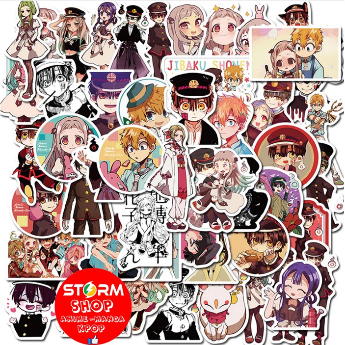 Sticker / Hình dán anime Jinbaku Shounen Hanako-Kun - Ác Quỷ Trong Nhà Vệ Sinh (Combo 10-50 stickers)