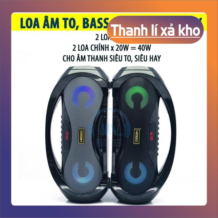 Loa karaoke bluetooth xách tay, loa karaoke Kimiso tặng kèm mic hát, dung lượng pin khủng - freeship