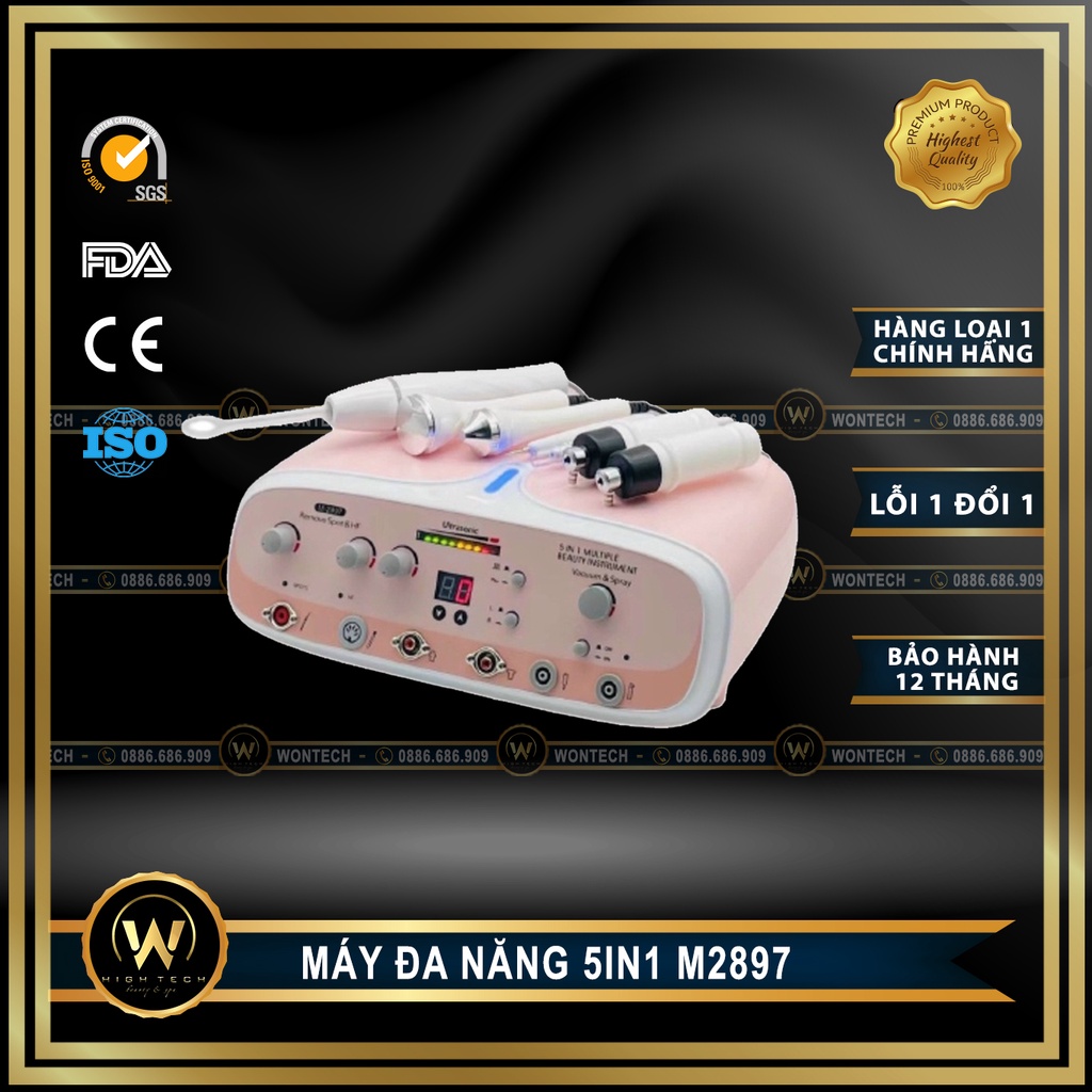 Máy chăm sóc da đa năng 5in1 M2897 Model 2022