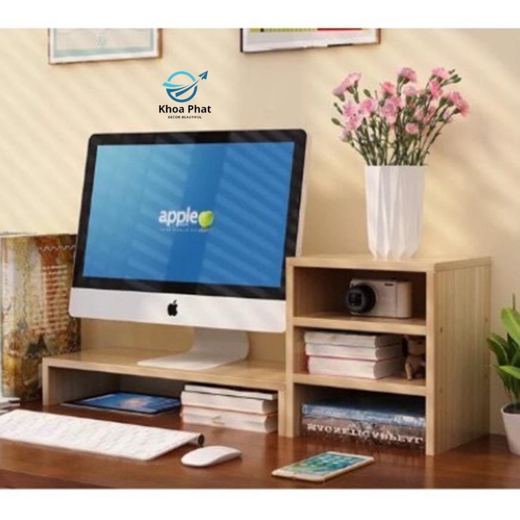 Kệ Sách Để Bàn 3 Tầng Khoa Phát, Kệ Gỗ Mini Để Bàn Đẹp -cs3