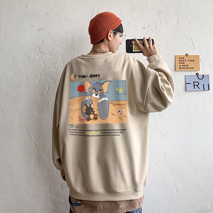 Áo sweater Hàn Quốc chất liệu nỉ ngoại MÈO CHUỘT M007 | BigBuy360 - bigbuy360.vn