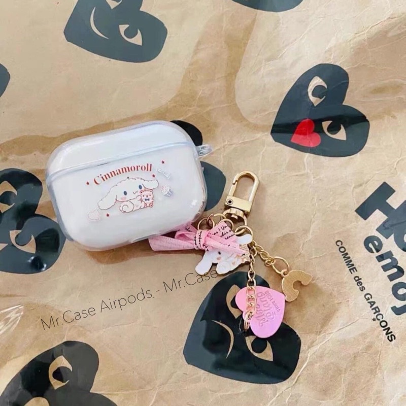 Vỏ bọc tai nghe airpod 1/2/3/Pro Hình Thỏ Móc Tim Xinh - Mr.Case