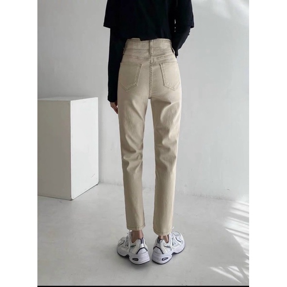 Quần baggy nữ kaki size đại kiểu lưng khuy CD hàng VNXK bigsize MS119 thời trang jean 2KJEAN