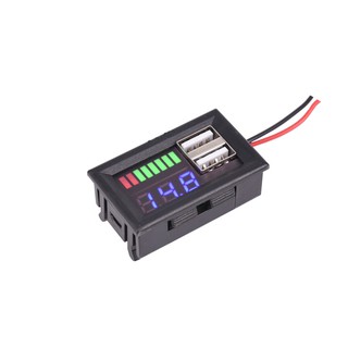 Red Led Digital Display Voltmeter for Vehicles Output 12.6V Battery