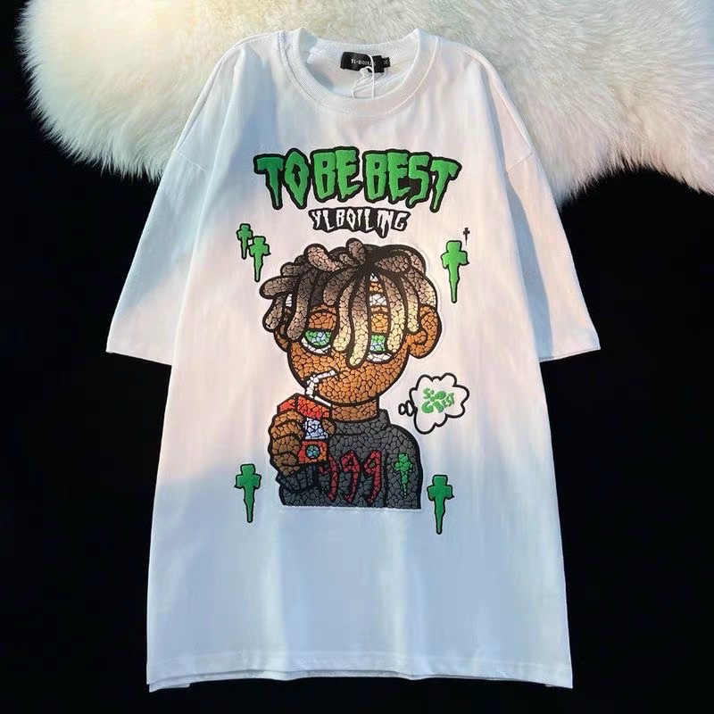 Áo phông in nổi form rộng Unisex TOBE BEST áo thun tay lỡ form rộng Local HT Fashion