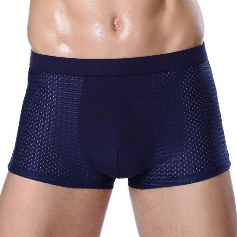Quần lót boxer thể thao size lớn L-5XL dạng lưới thoáng khí cho nam