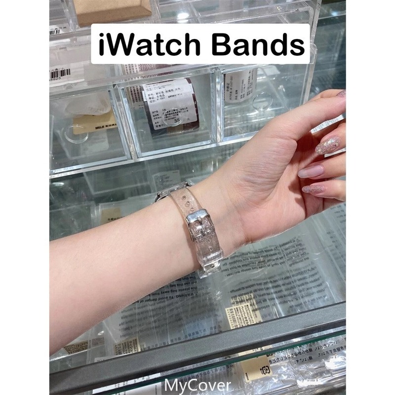 Dây Đeo Silicone Trong Suốt Cho Đồng Hồ Thông Minh Apple Watch Series 6 Se 5 4 3 2 1 Iwatch Band 40mm 44mm 38mm 42mm