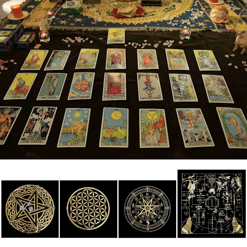 Khăn Trải Bàn Cho Bài Tarot Khổ 19x19In