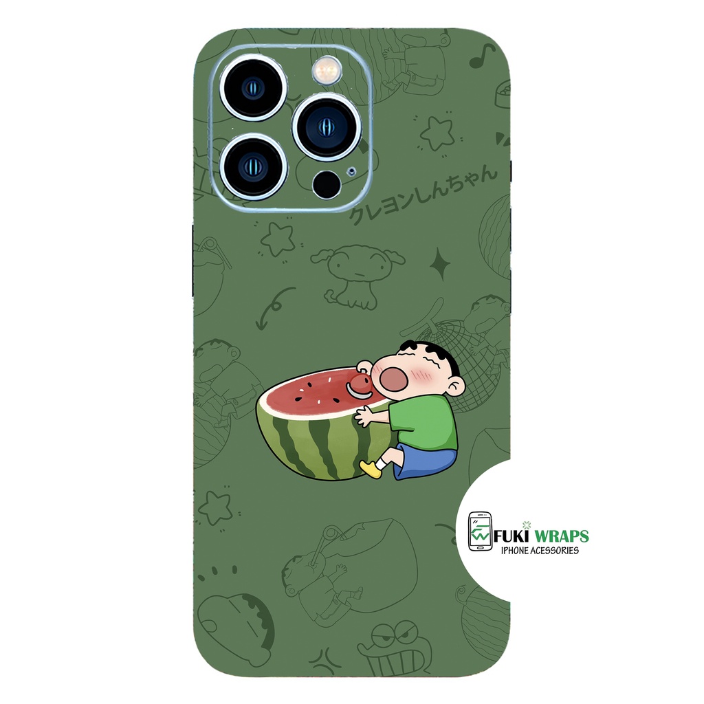 Tấm dán Skin Mặt Sau Shinchan FULL VIỀN Dành Cho 13prm , 12prm , 11prm , x , xsm , ip11 , ip12 , ip13 - FukiShop