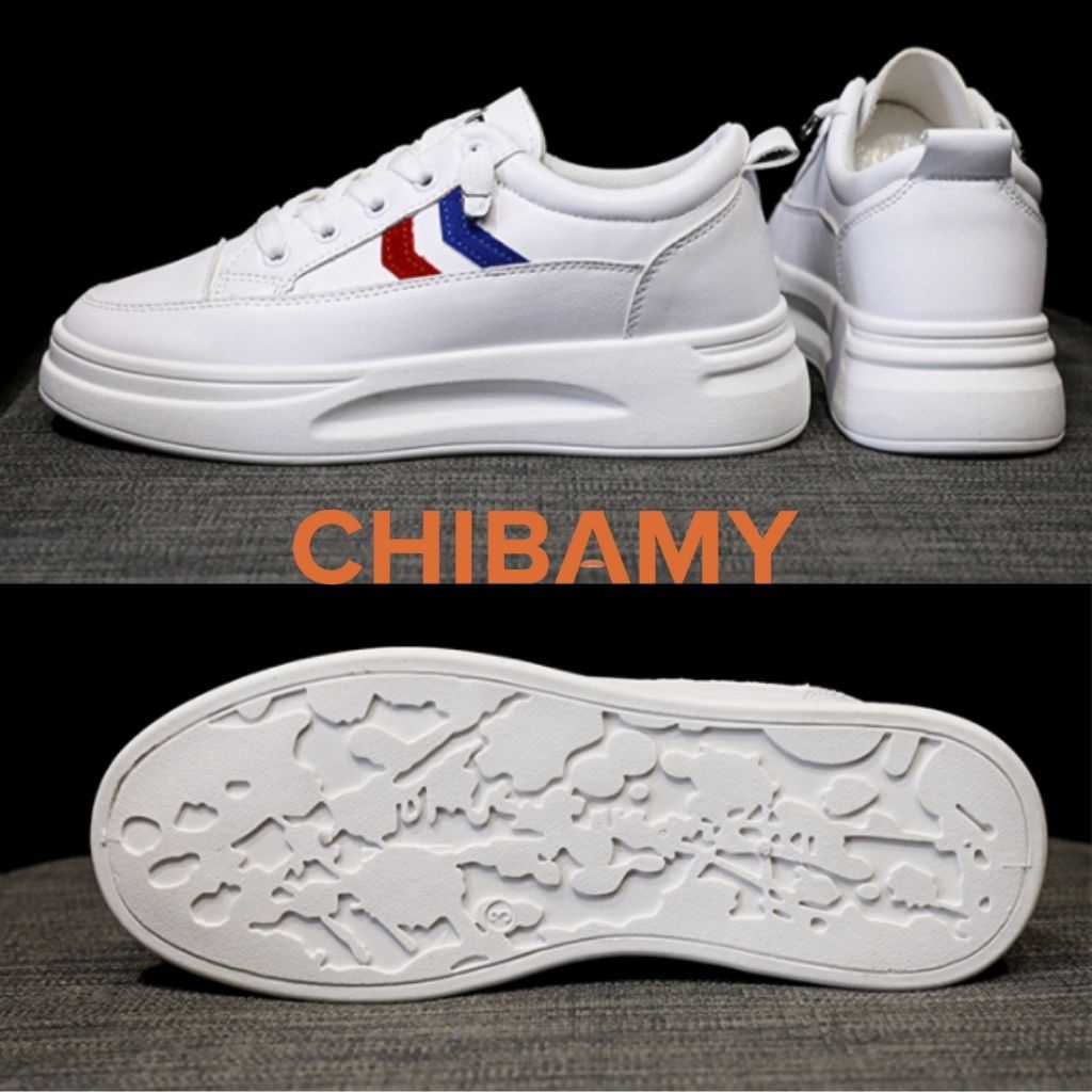 Giày thể thao sneaker nữ MEMANSING da mềm, Giày nữ CHIBAMY độn đế Hàng Quảng Châu Full Box