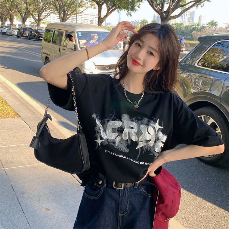 NRVP Áo Thun Nữ Tay Ngắn In Hình Phong Cách Hàn Quốc Thời Trang Mùa Hè 2022