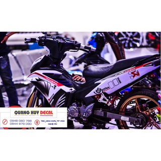 Tem trùm exciter 135 ♦FREESHIP♦ trắng đỏ đen Rembo Apido, độ team decal xe ex dán đời 2011-2014