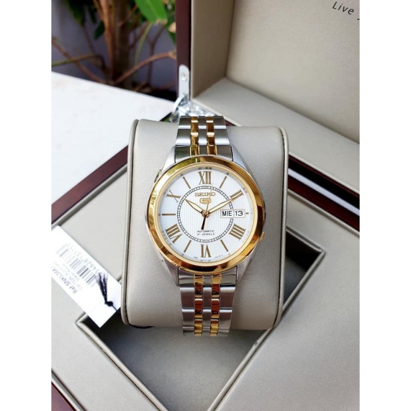 Đồng hồ nam Seiko SNKL36K1S máy cơ dây thép chống rỉ, mặt kính Hardlex chống trầy chống nước