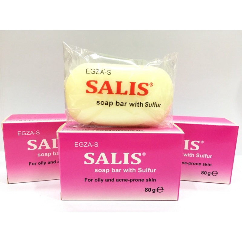 xà phòng y khoa Salis Soap Bar với thành phần chính sulfur 10% và salicylis acid 2%