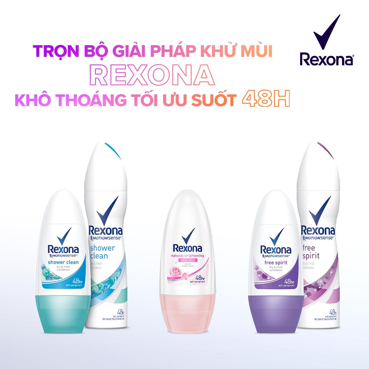 Xịt khử mùi Rexona khô thoáng tối ưu mát lạnh sảng khoái dành cho nữ, 150ml