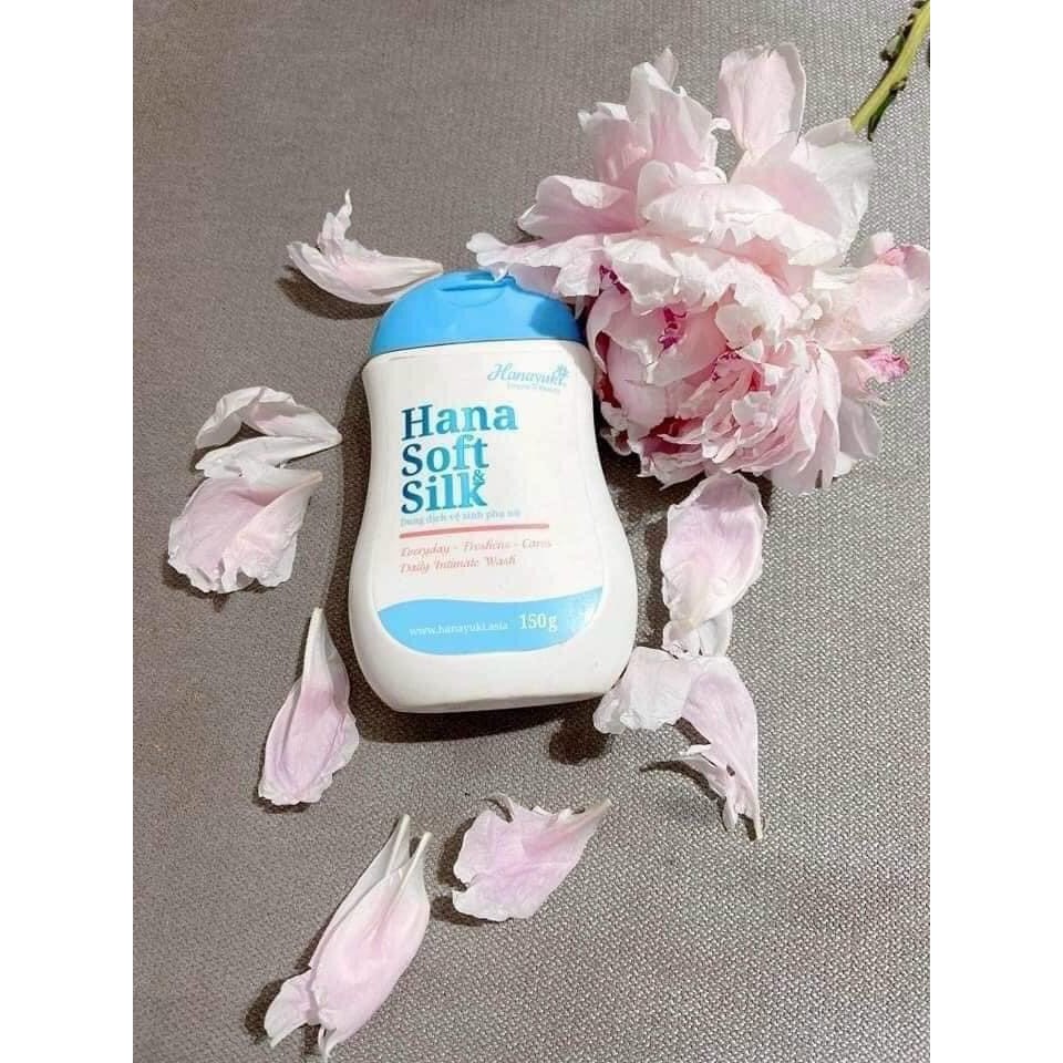 Dung dịch vệ sinh phụ nữ hana soft silk khử mùi hôi có tính kiềm chiếc xuất từ lá trầu không 150g