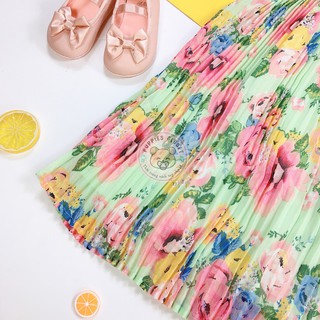 [PUPPIES CLOSET] Váy Xếp Ly Hoa Đa Sắc H&M