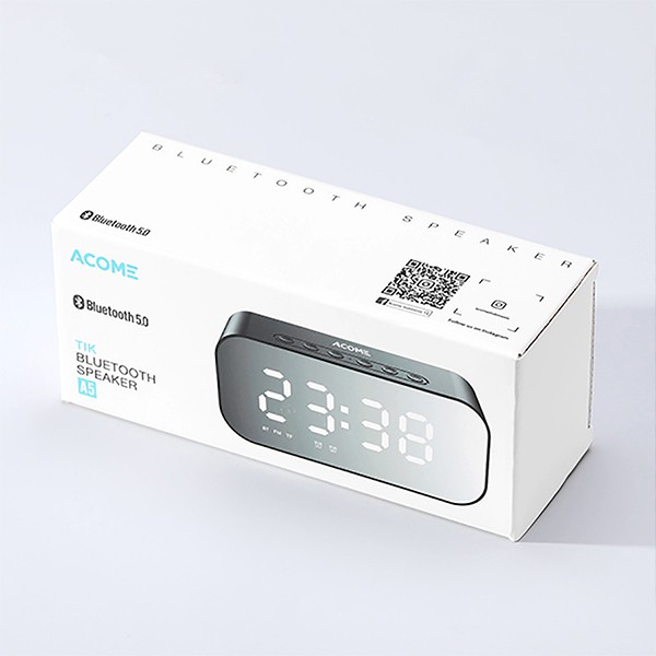 [2IN1] Loa Bluetooth kiêm đồng hồ báo thức ACOME A5, hỗ trợ thẻ nhớ, đài FM