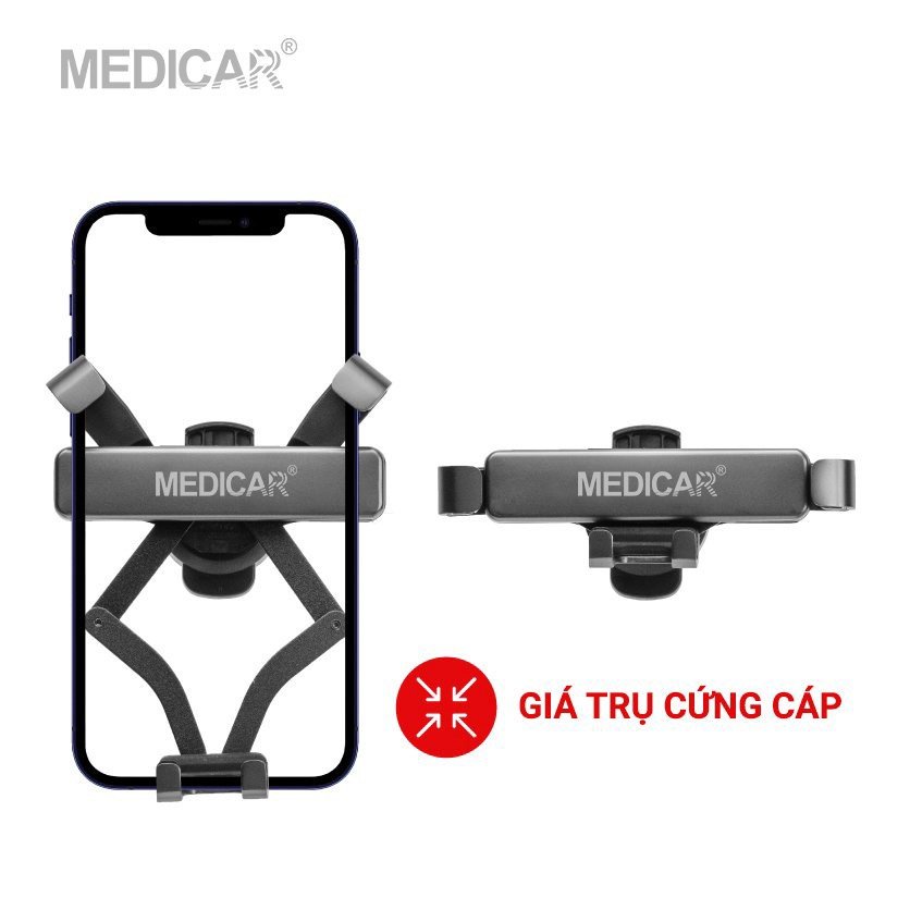 Giá Đỡ Điện Thoại Trên Ô Tô, Kẹp Điện Thoại Ô Tô MEDICAR - Cứng Cáp, Chống Rung, Xoay 180 Độ - Gắn Trên Cửa Gió Điều Hòa