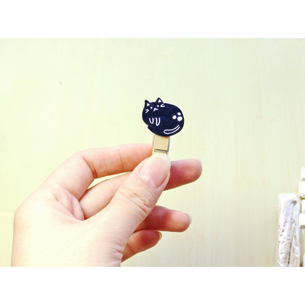 Kẹp gỗ treo ảnh hình Mèo