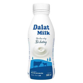 [DATE MỚI] COMBO 10 CHAI Sữa chua uống có đường ĐàLạt Milk 500ml