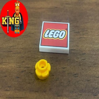 Lego bright light orange plate, round 1 x 1 with flower edge