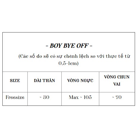 Áo croptop trễ vai bèo 3 tầng vải chống nhăn trắng BOY BYE OFF/WH tingoan | BigBuy360 - bigbuy360.vn