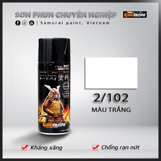 COMBO Sơn Samurai  màu trắng 102 gồm 3 chai đủ quy trình độ bền cao (Lót 2K04 – Nền 102 - Bóng 2K01)