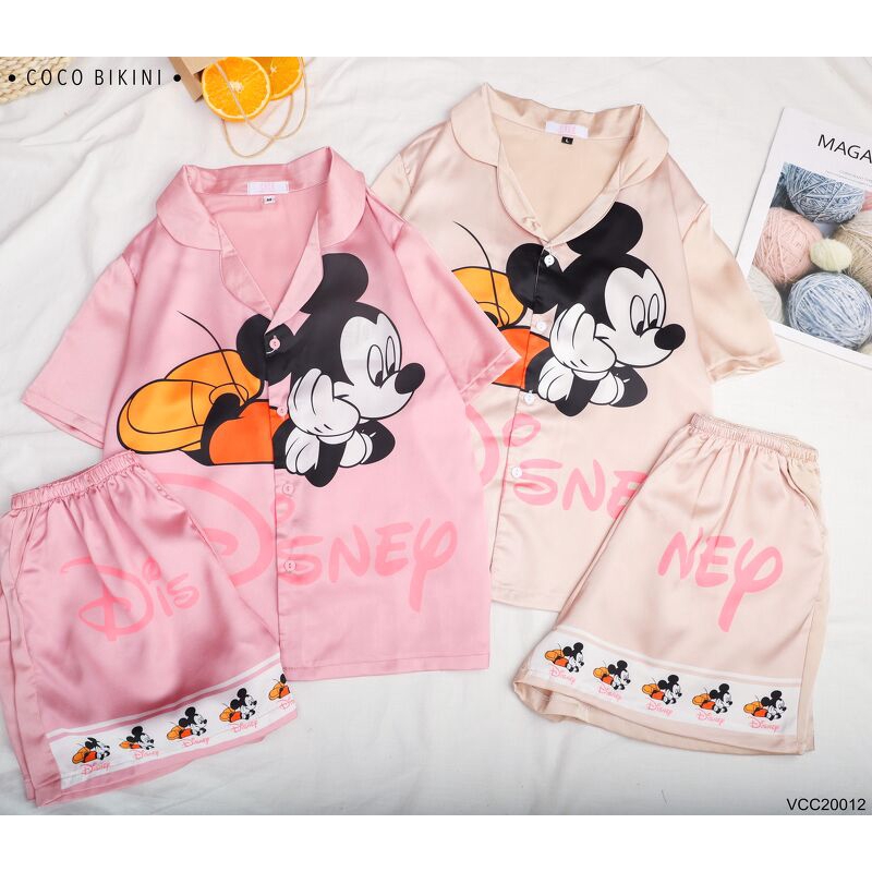 𝑪𝑶𝑪𝑶 𝑩𝑰𝑲𝑰𝑵𝑰 Bộ Đồ Ngủ - Đồ Mặc Nhà Lụa Satin ( VCC20012 )