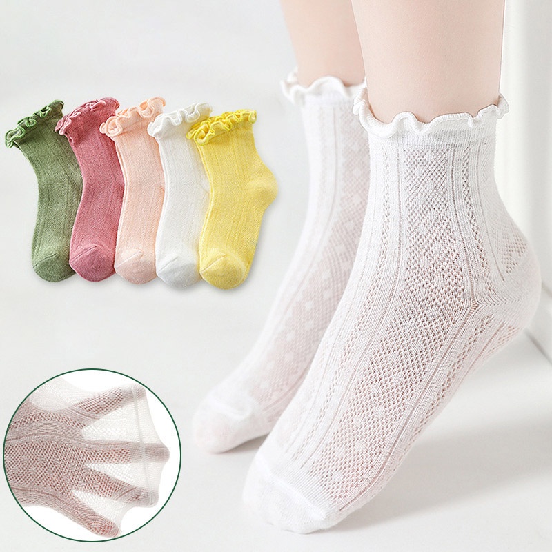 Vớ Công Chúa Phối Ren Lưới Siêu Mỏng Thoáng Khí Cho Bé Gái