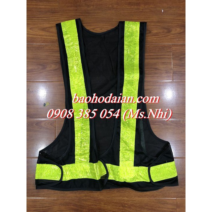 Áo lưới phản quang kiểu dáng chữ A/ Áo phản quang đi phượt- Hình thật