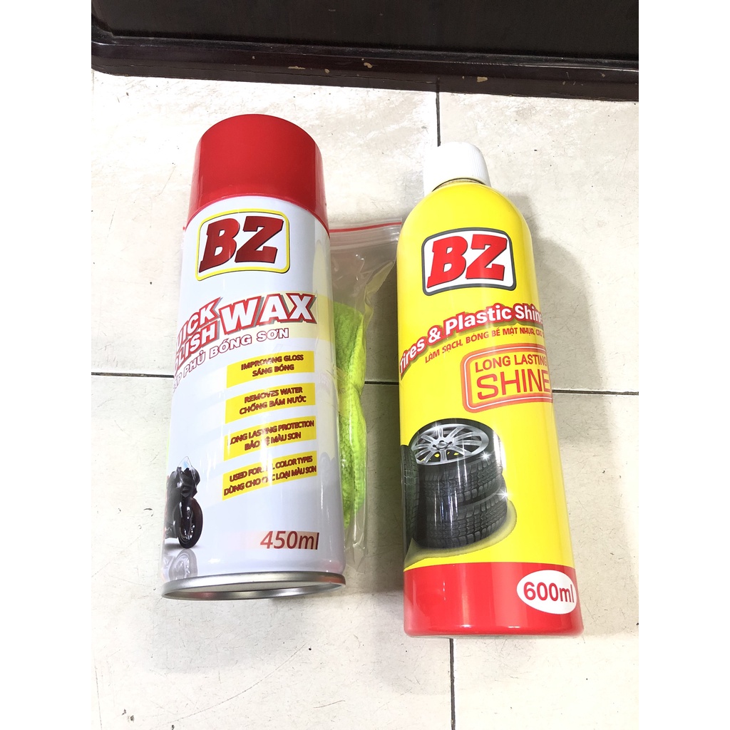 BZ Phục hồi nhựa nhám Và Đánh bóng màu sơn của xe ( Tặng kèm khăn 3M )