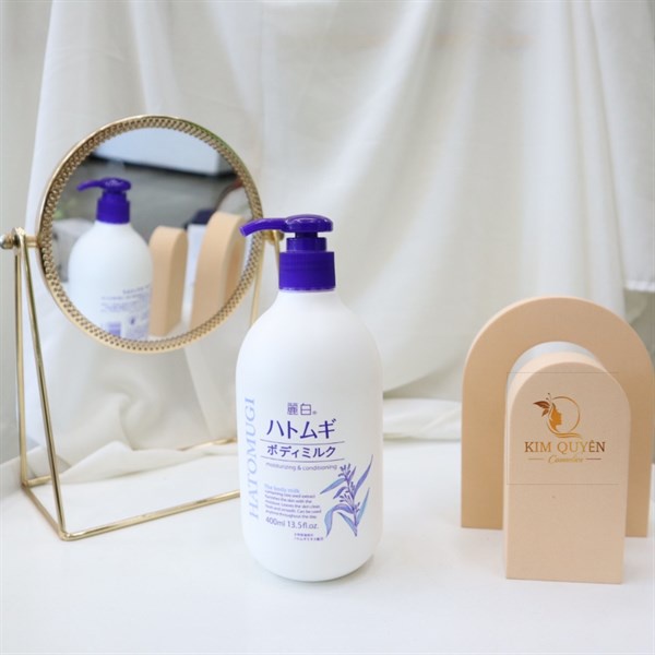 SỮA DƯỠNG THỂ HATOMUGI BAN ĐÊM THE BODY MILK HẠT Ý DĨ NHẬT BẢN DƯỠNG ẨM DA MỀM MỊN ( 400ML)