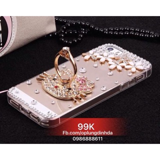 Ốp lưng đính đá kèm iring cho mọi dòng điện thoại