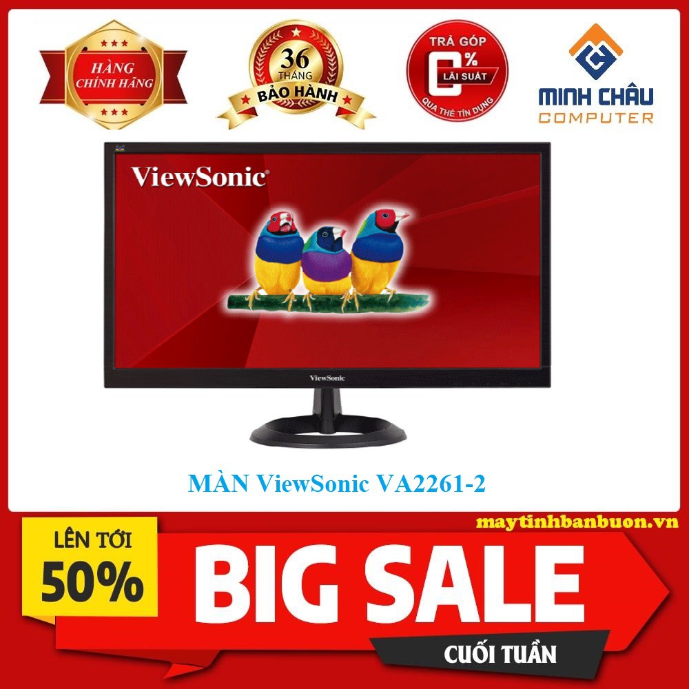 Màn Hình Viewsonic VA2223H 22Inch FullHD 5ms 60Hz VGA và DVI - BH chính hãng 36 tháng