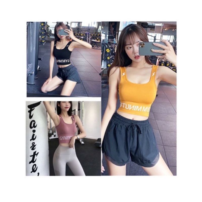 Áo bra dệt kim tập gym yoga nữ