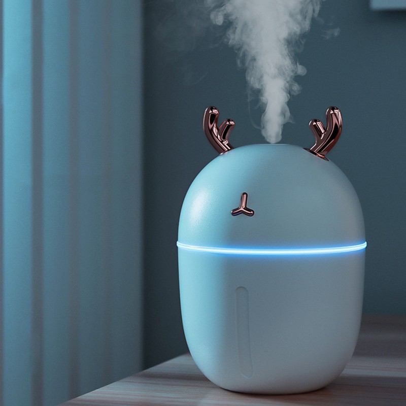 Fnelse Máy Phun Sương Tạo Ẩm Mini 300ML Có Đèn LED