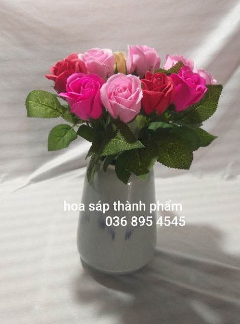 [GIÁ HỦY DIỆT ] MỘT CÀNH BÔNG HOA HỒNG  SÁP THƠM VĨNH CỬU . TIỆN DỤNG CHO BÓ .CẮM .TRANG TRÍ PHÒNG .LỌ HOA