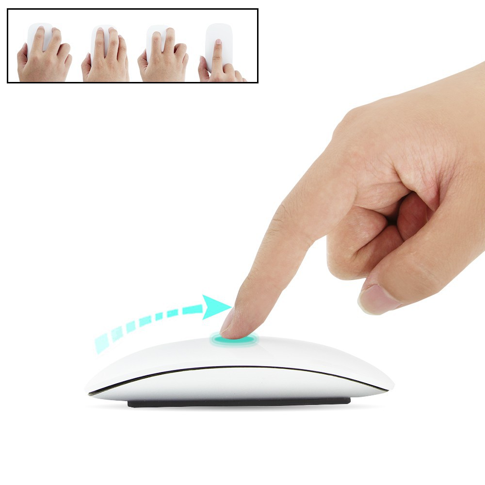 Touch Magic Wireless Mouse Ergonomic Ultra Thin USB Optical Mice 1600DPI Máy Tính Mouse For Apple Macbook PC