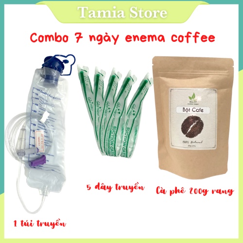 Viet Healthy - Bộ thải độc đại tràng cho Người Mới (1 túi súc ruột, 1 cafe 500gr, 5 dây truyền)