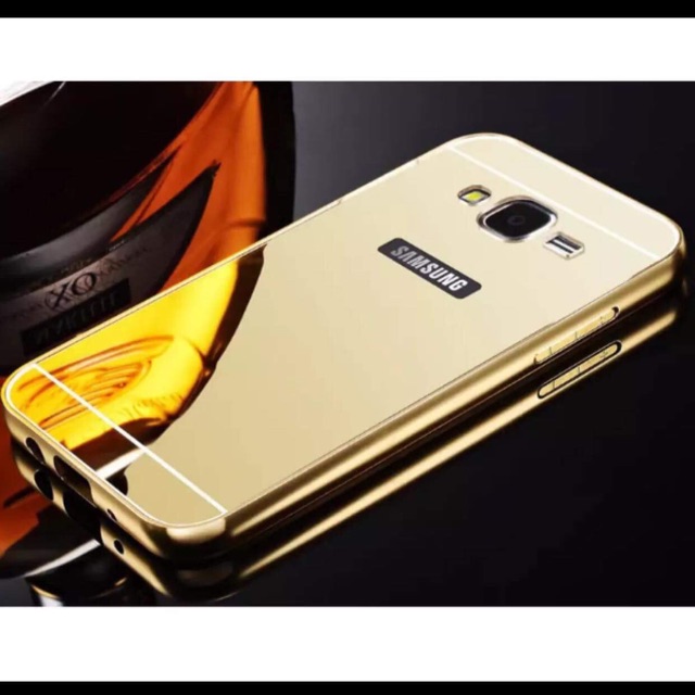 Ốp lưng tráng gương viền kim loại dành cho Samsung Galaxy J3