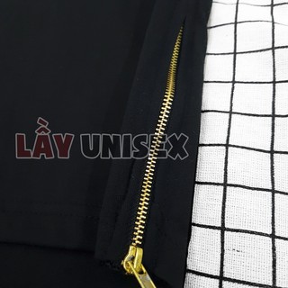 Áo Thun Lai Bầu Zip Eo Phối Khoen