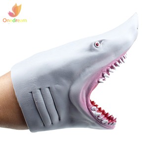 Con rối tay đồ chơi hình cá mập nhồi bông dễ thương