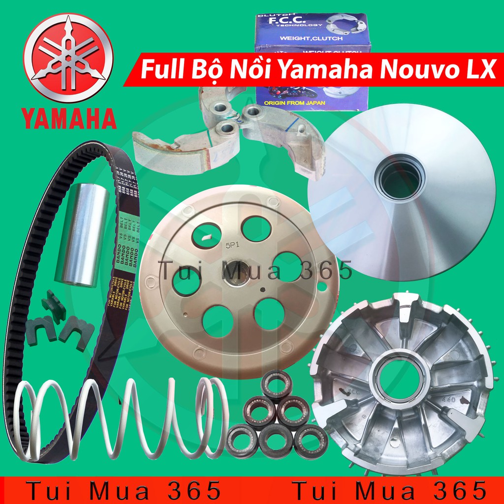 Full Bộ Nồi Trước và Nồi Sau, Dây Curoa, Bi Nồi Yamaha Nouvo LX