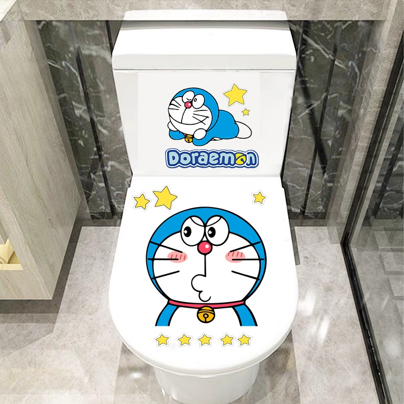 Miếng dán decal trang trí bồn cầu toilet chất liệu Vinyl chống nước siêu bền, không phai màu, bong tróc