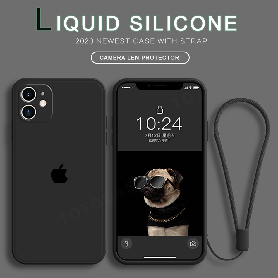 Ốp lưng silicon mềm màu trơn cho Apple iPhone 6 6S 7 8 Plus X XS MAX XR iPhone 11 Pro max SE 2020 2