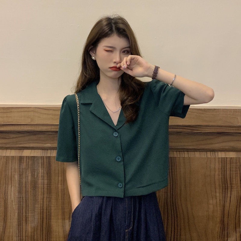 Áo Sơ Mi Voan Tay Ngắn Thời Trang Mùa Hè Dành Cho Nữ