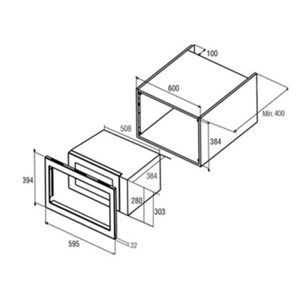 Lò Vi Sóng Âm Tủ Điện Tử Có Nướng  Cata MC 25 D, Dung Tích 25L, Bộ Đếm Thời Gian 0-95 Phút - Hàng Chính Hãng