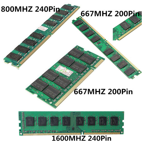 AMD Bộ Nhớ Ram 2gb 4gb Ddr2 Ddr3 Pc2-5300 U 667 800 1600mhz 200 240pin Pc Dimm Pc6400 Pc3-12800 Cho Máy Tính